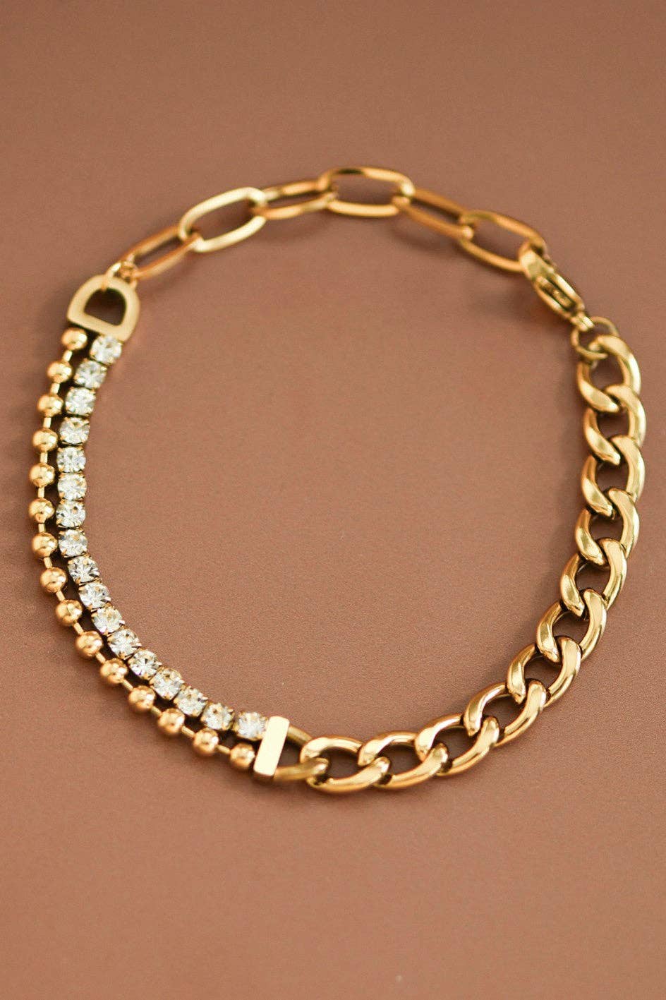 18K Gold Plated Waterproof Stainless Steel Chain Bracelet - 6875: S0OX3T6875
