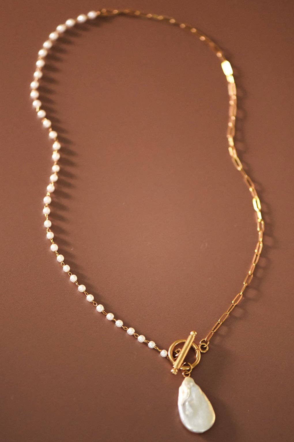 18K Gold Plated Waterproof Stainless Steel Chain Necklace - 7524: S0OX3T7524