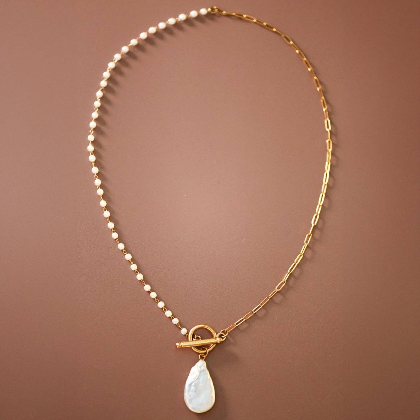 18K Gold Plated Waterproof Stainless Steel Chain Necklace - 7524: S0OX3T7524