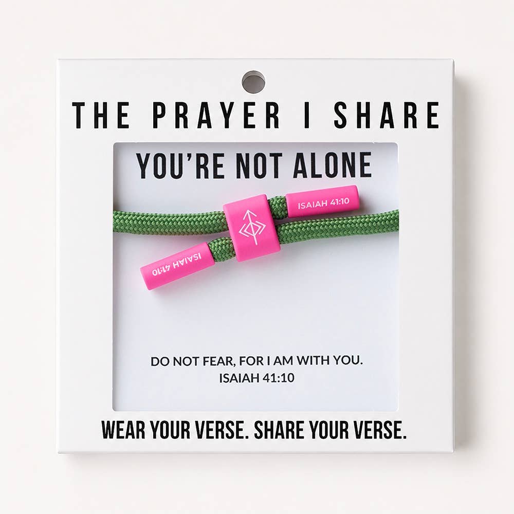 YOU'RE NOT ALONE Christian Cord Bracelet, Faith Gifts