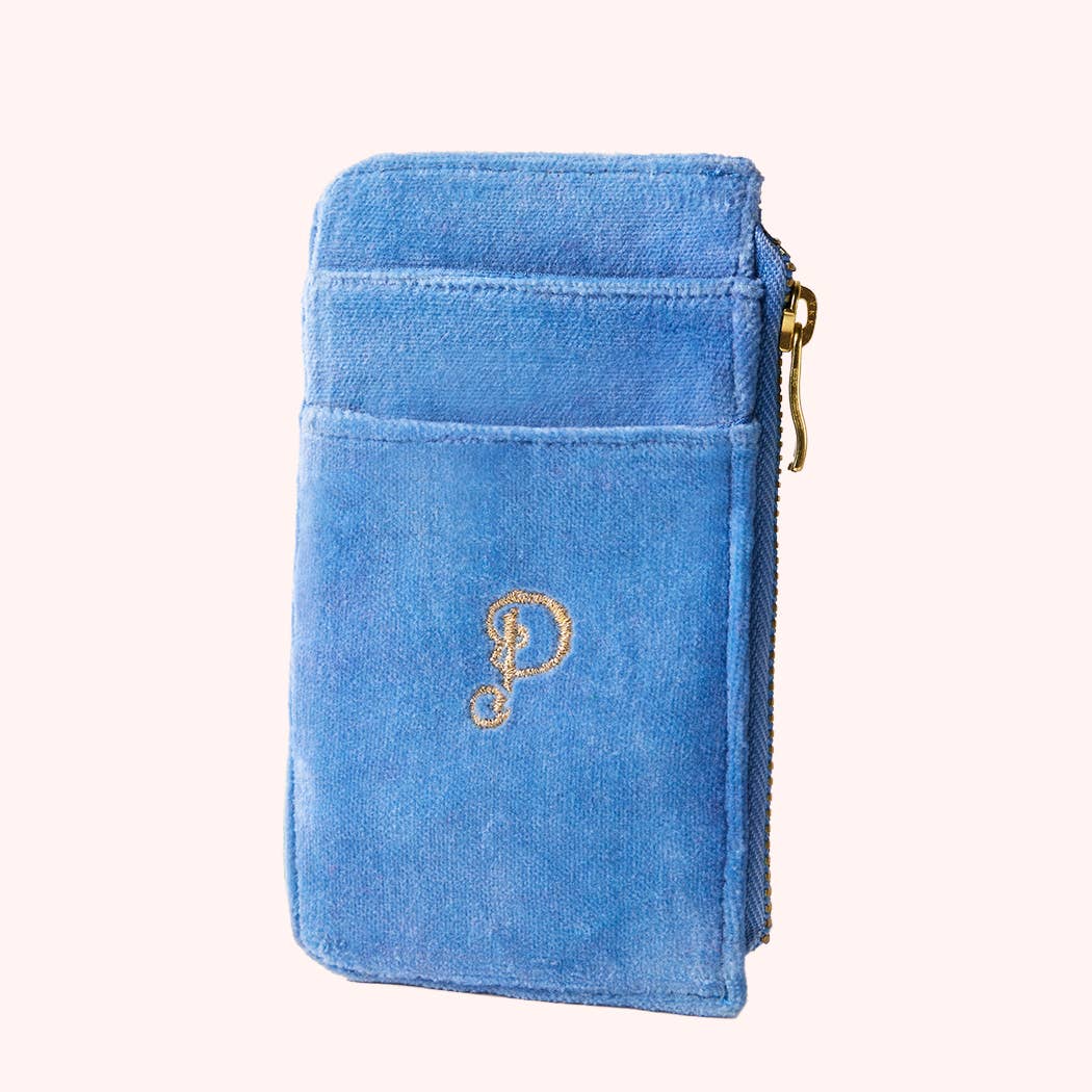 Velvet Card Holder - Seafaring Crab - Cornflower: Blue