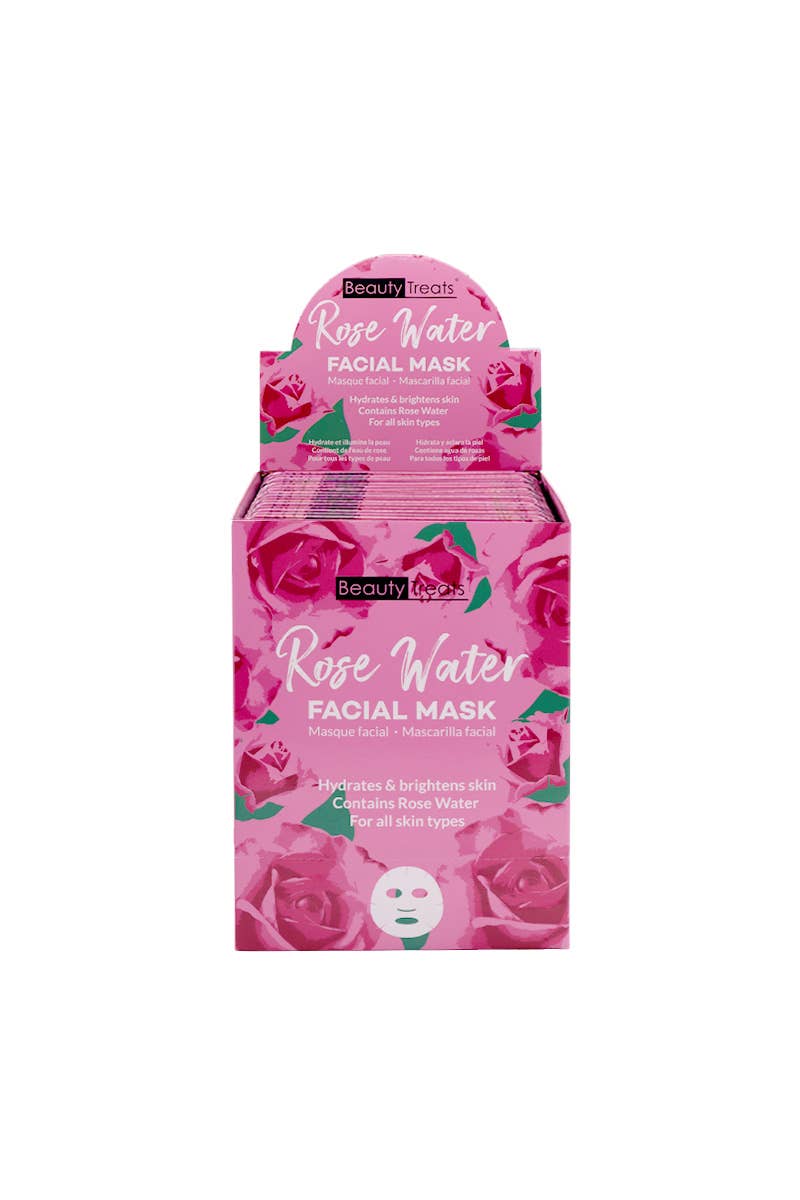 Beauty Treats 227 Rose Water Facial Mask Sheet - 24pc
