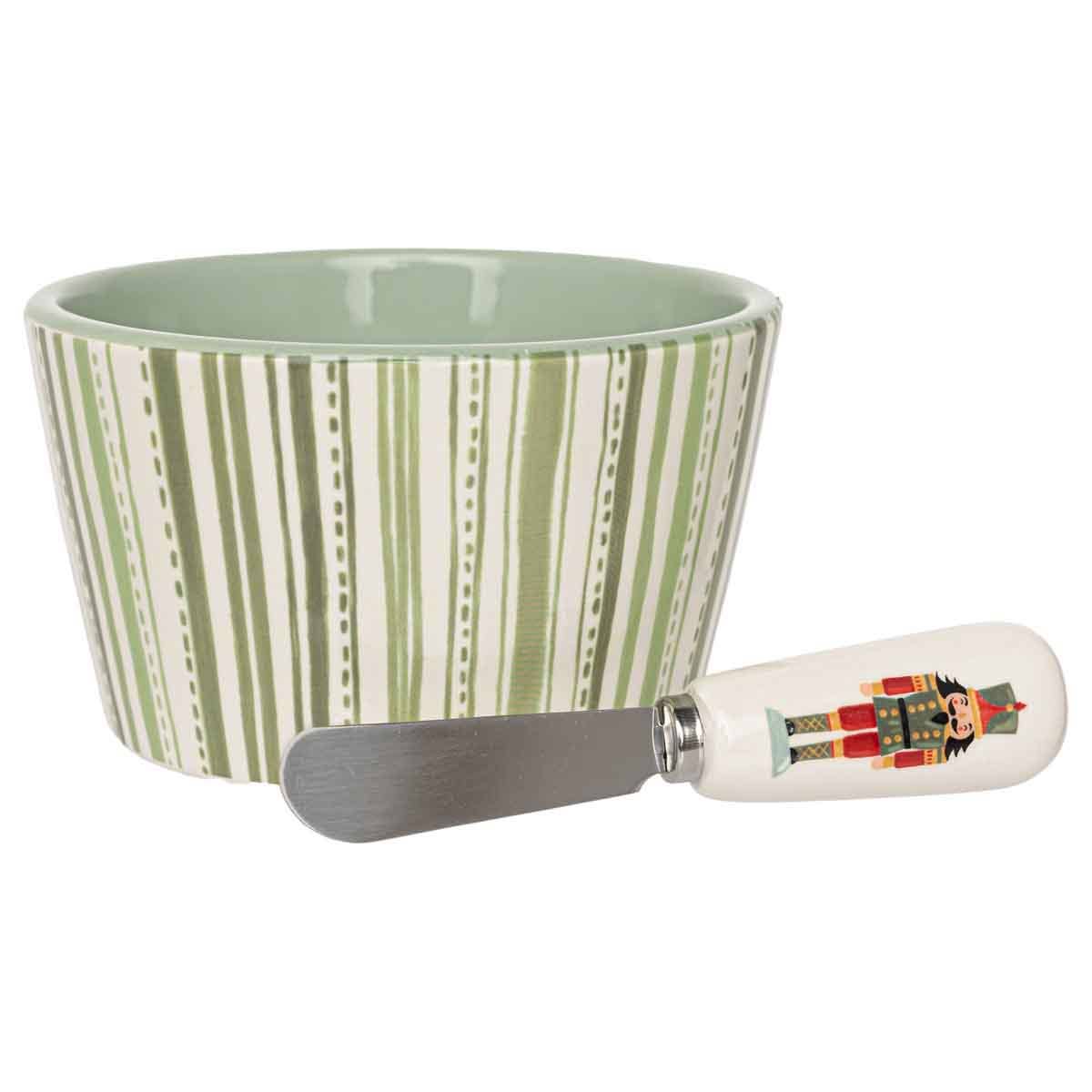 Frosty Fun Ceramic Bowl & Spreader Christmas