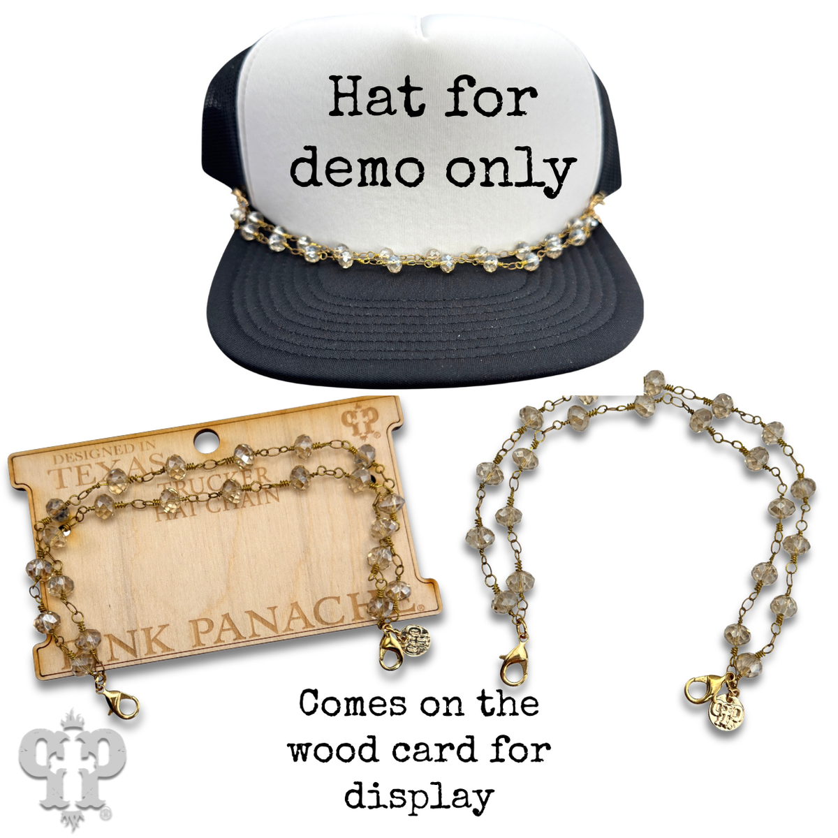 Double linked beads trucker hat chain