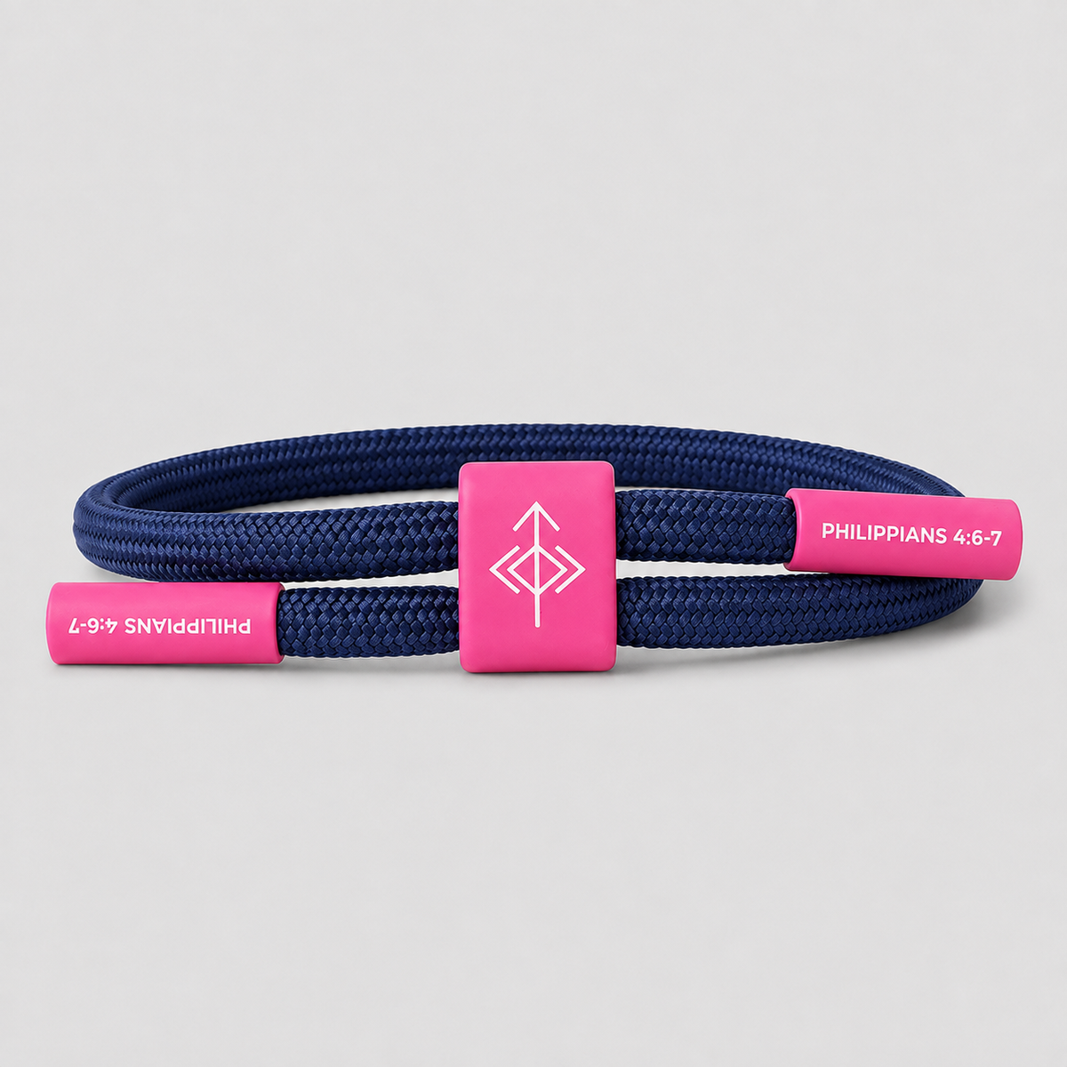 DON'T WORRY BE HAPPY Christian Cord Bracelet, Bible Verse