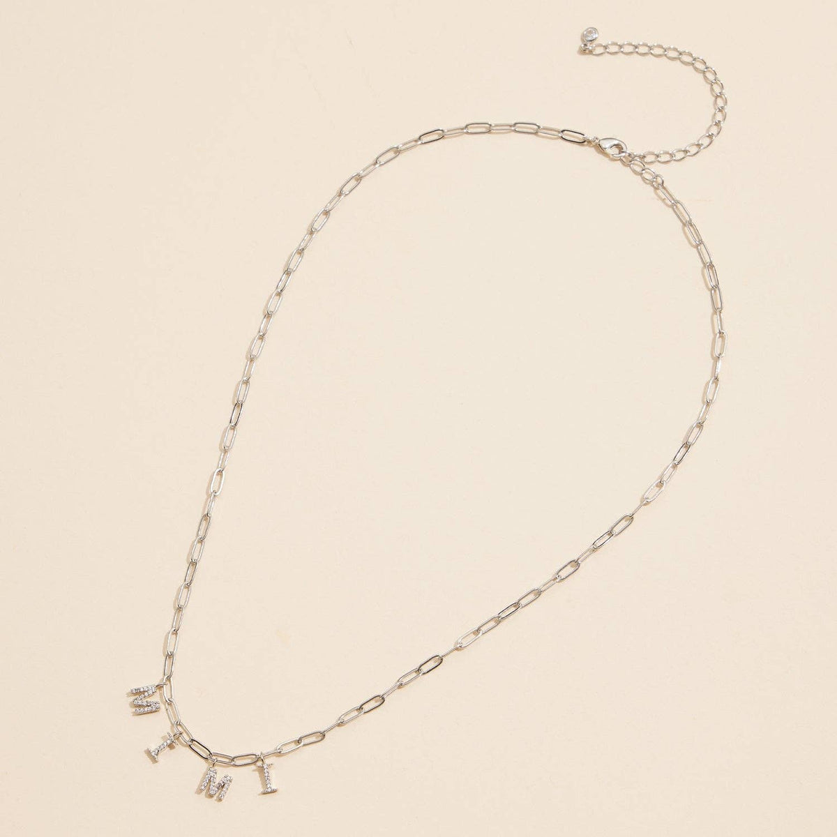 Sparkling "MIMI" Cubic Zirconia 18K Gold Charm Necklace