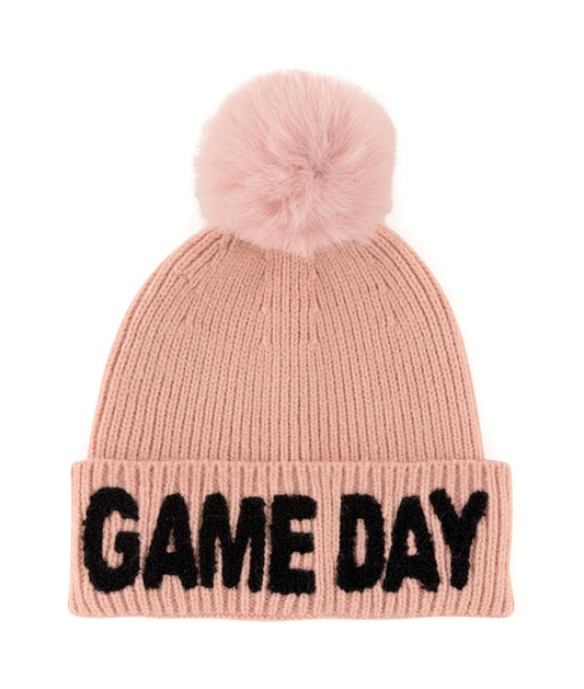 "GAME DAY" BEANIE,BLUSH