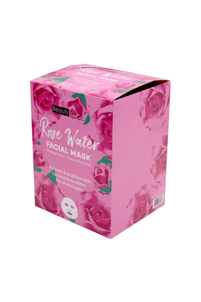 Beauty Treats 227 Rose Water Facial Mask Sheet - 24pc