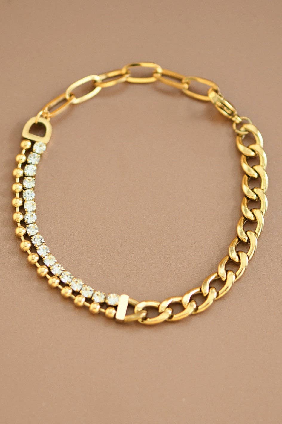 18K Gold Plated Waterproof Stainless Steel Chain Bracelet - 6875: S0OX3T6875