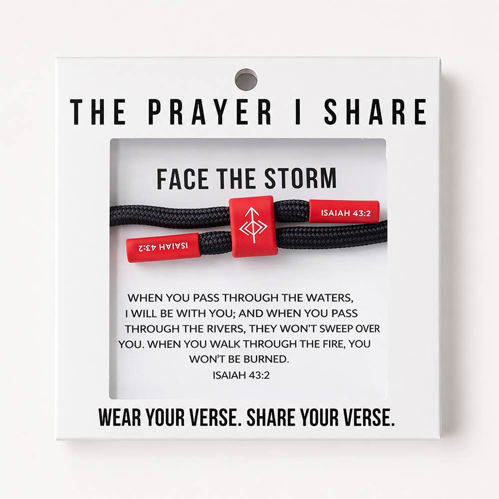 FACE THE STORM Prayer Bracelet, Bible Verse, First Responder