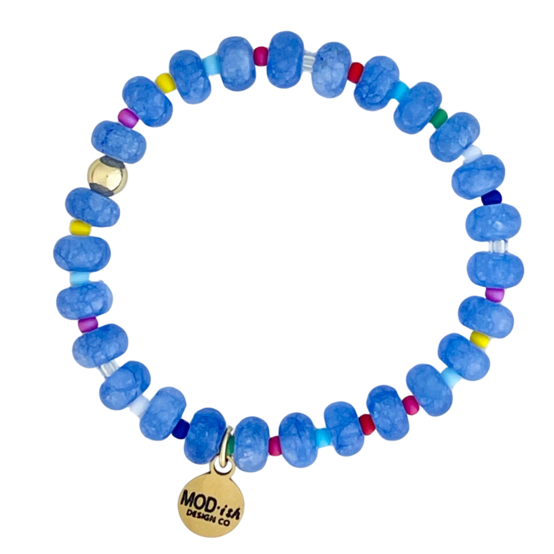 Periwinkle Pop Gemstone Candy Bracelet