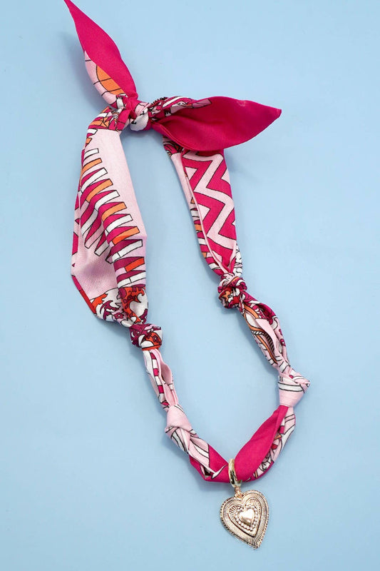 Handcrafted Scarf Interchangeable Charm Necklace | 80N92095: D