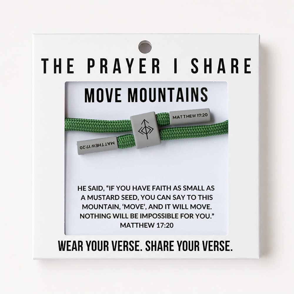 MOVE MOUNTAINS Bracelet, Christian Cord Bracelet